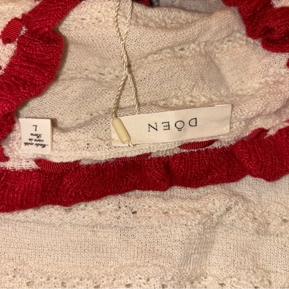 NWT Doen Cordelie Top in Moonstone and Wild Cherry /Large/ - Picture 6 of 8